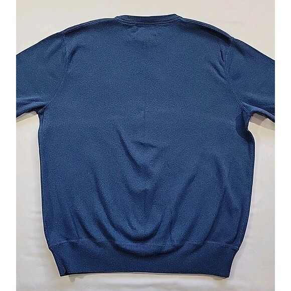 Polo Ralph Lauren Sweater 100% Cotton Blue Men's Size XL Red Pony 90s Crewneck - Picture 8 of 13